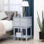 Ensemble de 2, table basse moderne en verre trempé, table de bout, table carrée pour le salon-832364735-1057036107-1057445111