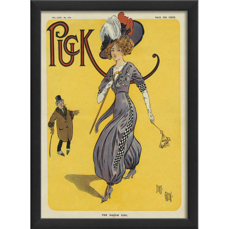 « pale the harem fille », affiche rétro encadré