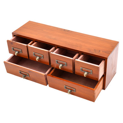 Abbigael 6-Drawer Wood Stackable Desk Organizer