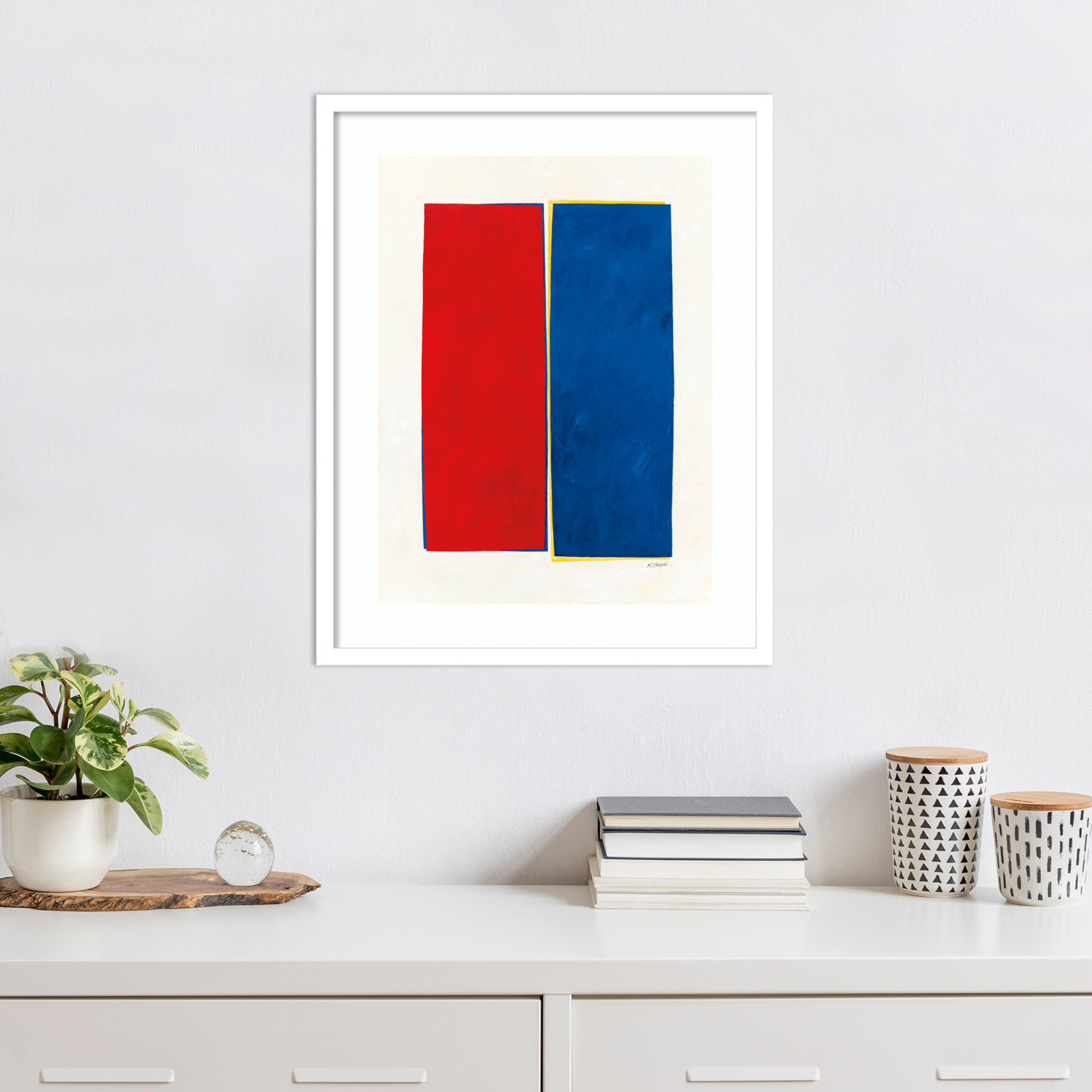Lealia "Monolithic II" Print, White Framed, 25" H x 20" W