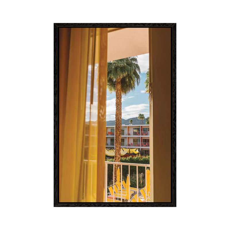 Palm Springs Dreams 1 Piece Wall Art on Canvas, 101.6cm H x 66.04cm W x 3.81cm D, Black Framed