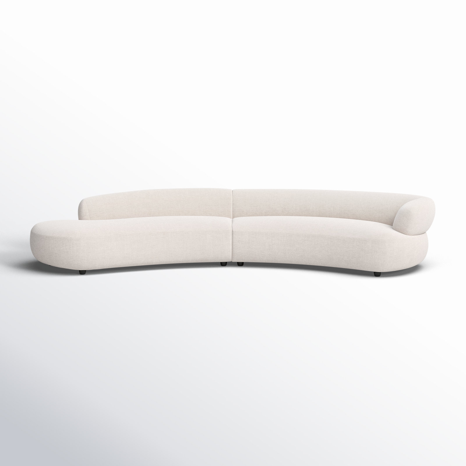 Athens 2Pc Sectional W/ LAFC-Thames Coal, Right Hand Facing, Nomad Snow Polyester Blend