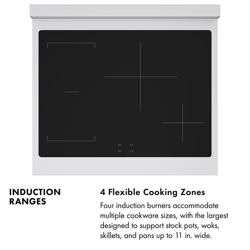 ZLINE Autograph 30 in. Paramount Induction Range with 4 Element Cooktop & Matte Black Accents, Black Stainless Steel