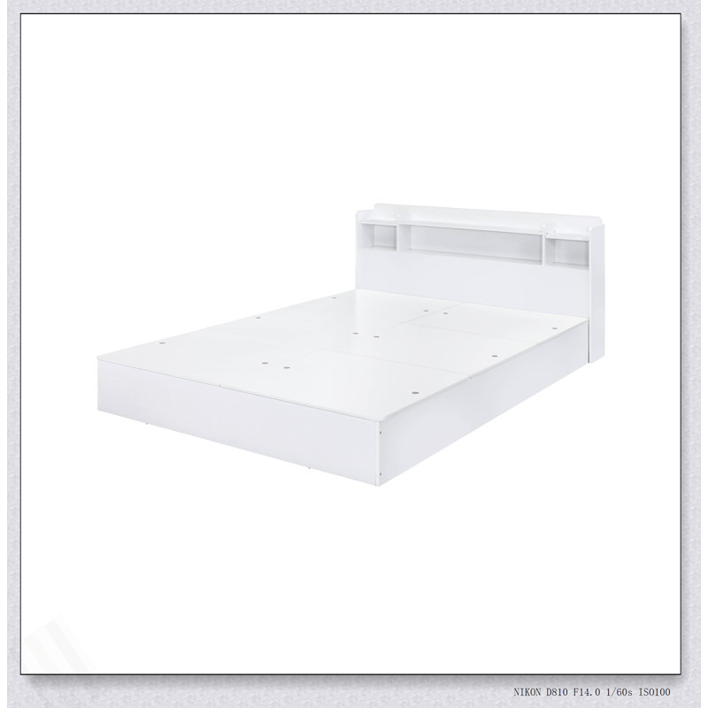 Grand lit perse blanc avec rangement Perse