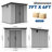 Domi Durable Resin Outdoor Lean-To Storage Shed Pitched Roof Tool Room with Double Door, PVC-coated polyester Floor Mat-119751805