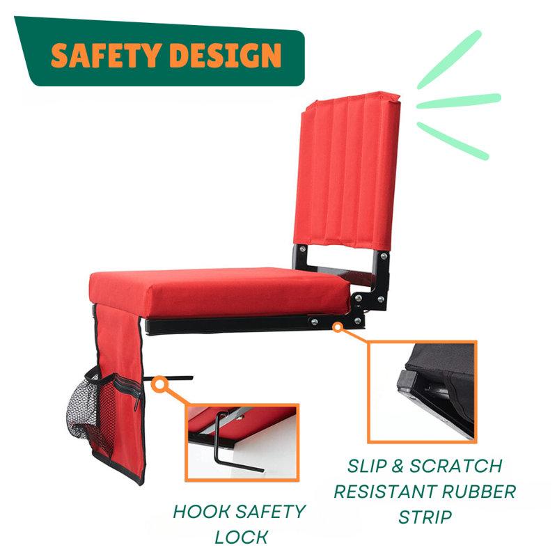 Bridgetta Folding Stadium Seat, Red