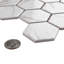 Carreau de mosaïque en porcelaine blanche 11-1 / 8 po x 12-5 / 8 po Flo Hex