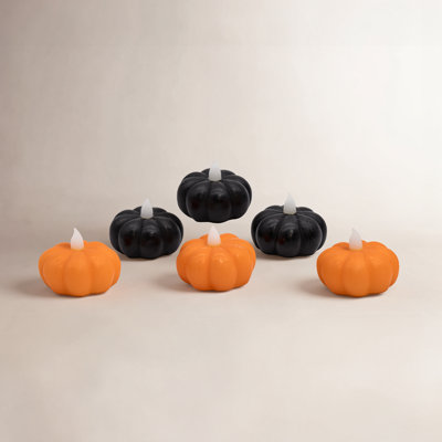 Battery Operated Lighted Pumpkins - 6 Piece