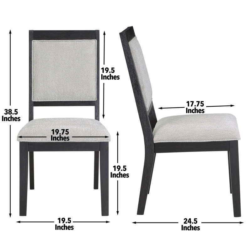 Chaise d'appoint rembourrée Nya, Noir
