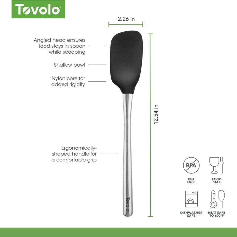 Cuillère en silicone Tovolo Flex-Core pour la cuisson, Noir