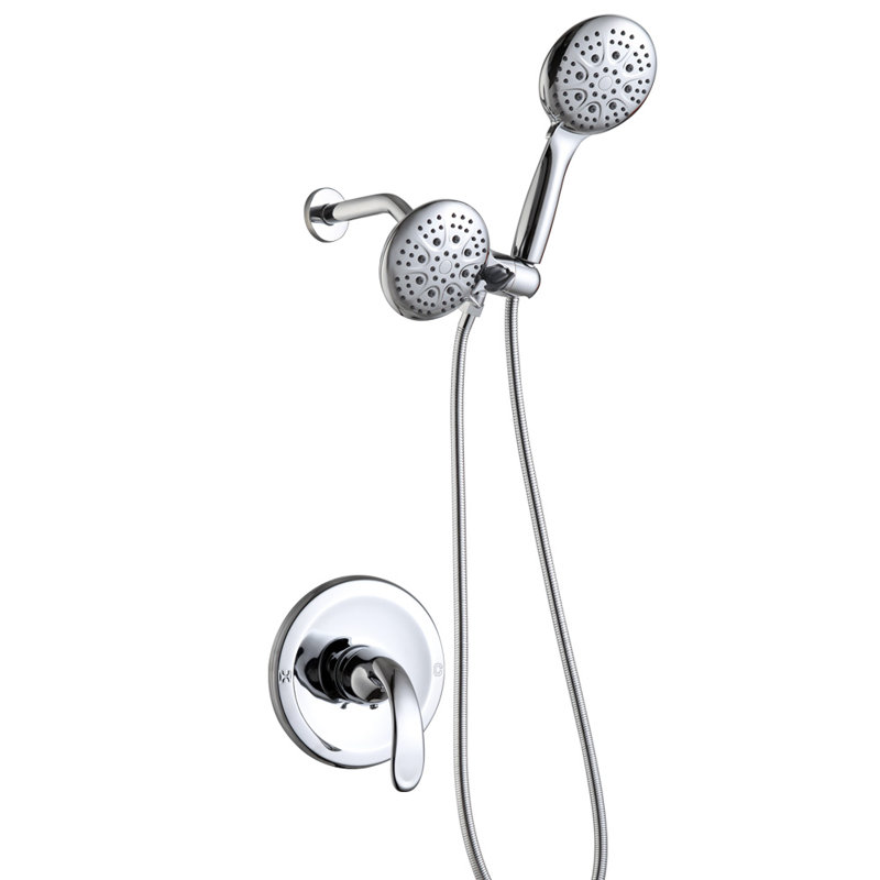 Robinet de douche avec valve brute, Chrome