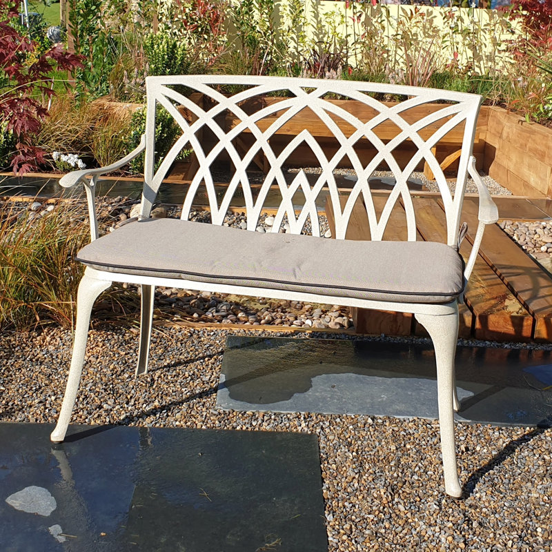 Ryne Powder Coated Aluminium Garden Bench, Sandstone