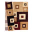 Tapis rouge à motif géométrique Kakarla-1428441251