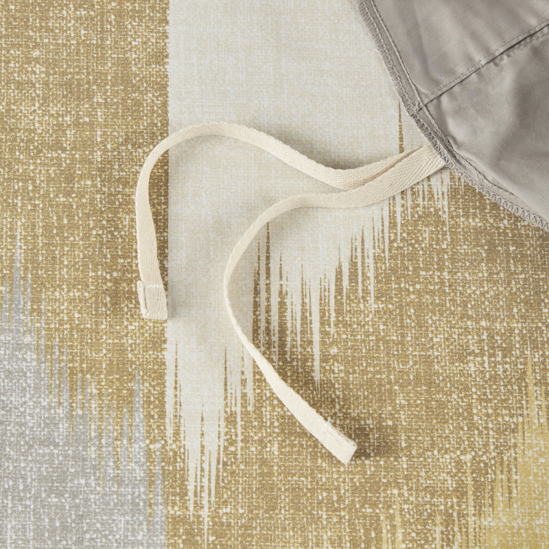 Full/Queen Blush and Gray Cotton Ikat Sham Set