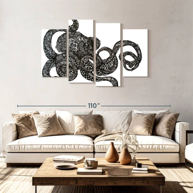 Brampt Barnacle Octopus, 48" H x 75" W