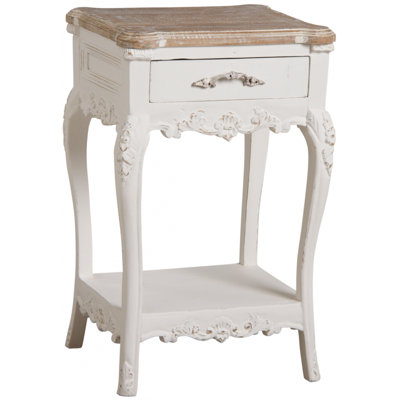 Ellerbe 38 cm W Solid Wood Bedside Table