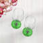Sous-verres ronds en cuir vert acide Asscher-119015035