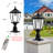 Solar Outdoor Post Light with Dusk-to-Dawn LED, Vintage Lantern Design, Weatherproof Aluminum Black-116629364