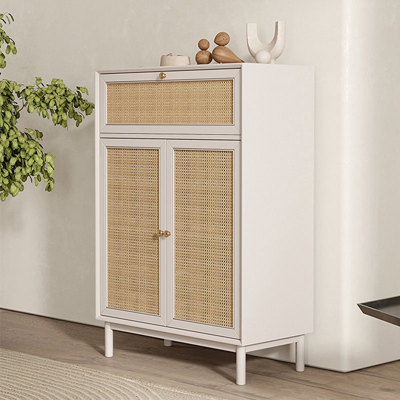16 Pair Shoe Storage Cabinet, White