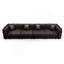 Ensemble de canapé modulaire 134,4 po, canapé modulaire rembourré en similicuir 4 places avec conception touffetée à la main pure, 4 coussins, combinaison multiple pour le salon
