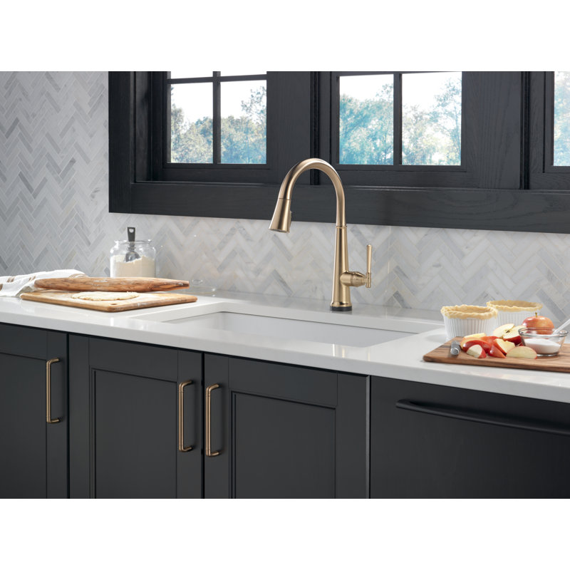 Emmeline Pull Down Sprayer Touch Kitchen Sink Faucet, Touch Control Kitchen Faucet, Lumicoat Champagne Bronze