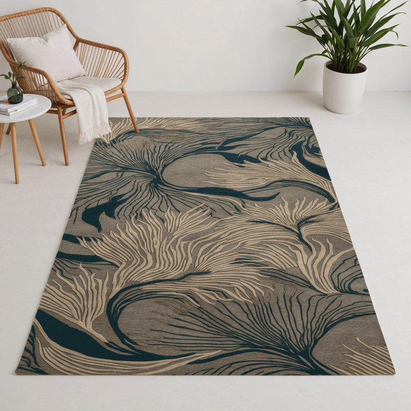 Tapis intérieur et extérieur gris Nature, Rectangulaire 3 pi x 5 pi
