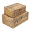 Ensemble de 2 boîtes en bois massif