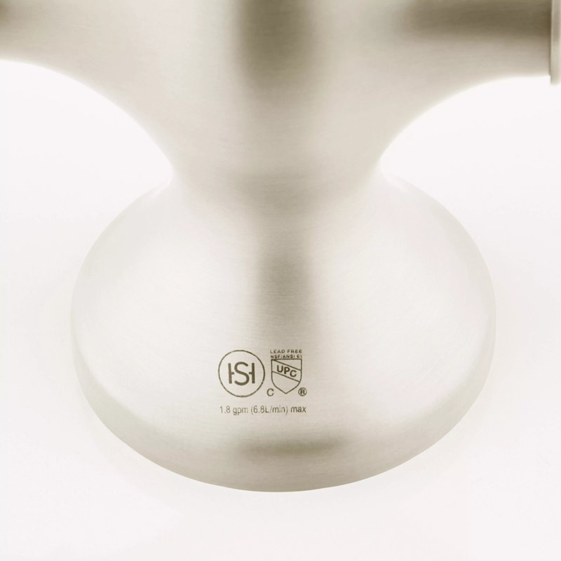 Isabel Double Handle Single Hole Bar and Kitchen Faucet, Brushed Nickel