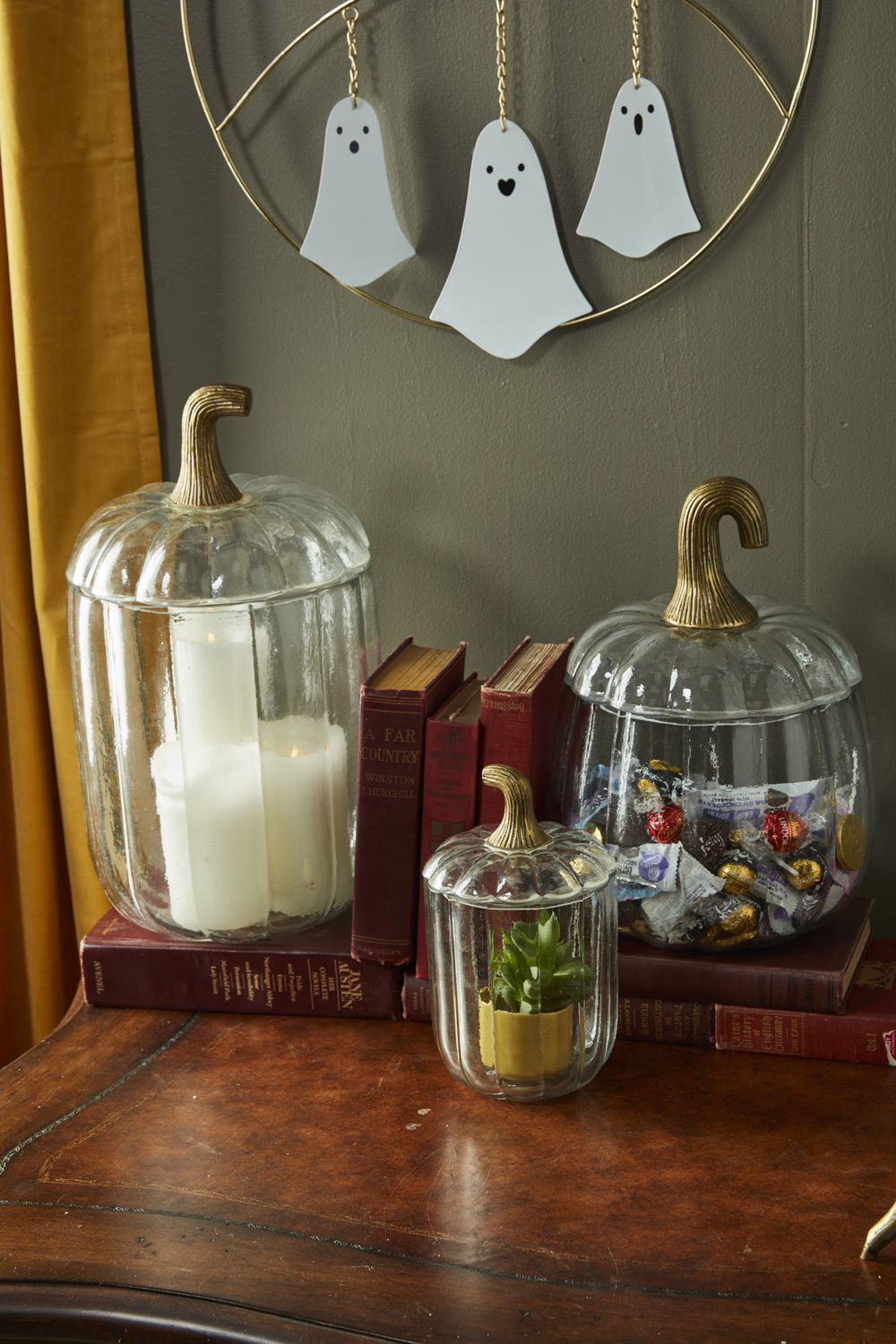 Small Translucent Pumpkin Terrarium