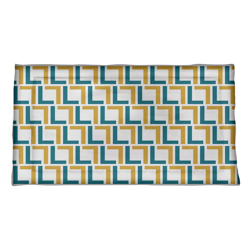 Taie décorative Jacksonville, Standard / simple, double / double, grand, Black/Teal/White, polyester
