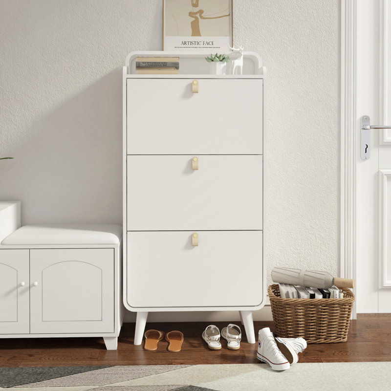 Armoire à chaussures moderne avec 3 tiroirs, armoire de rangement pour l'entrée, organisateur de rangement pour la maison
