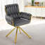 Helmville Tufted Velvet Metal Armchair (1Pcs)-1295454516-1326291468