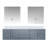 Geneva 72" Wall-Mounted Double Bathroom Vanity Set with Mirror-106240804-57079714