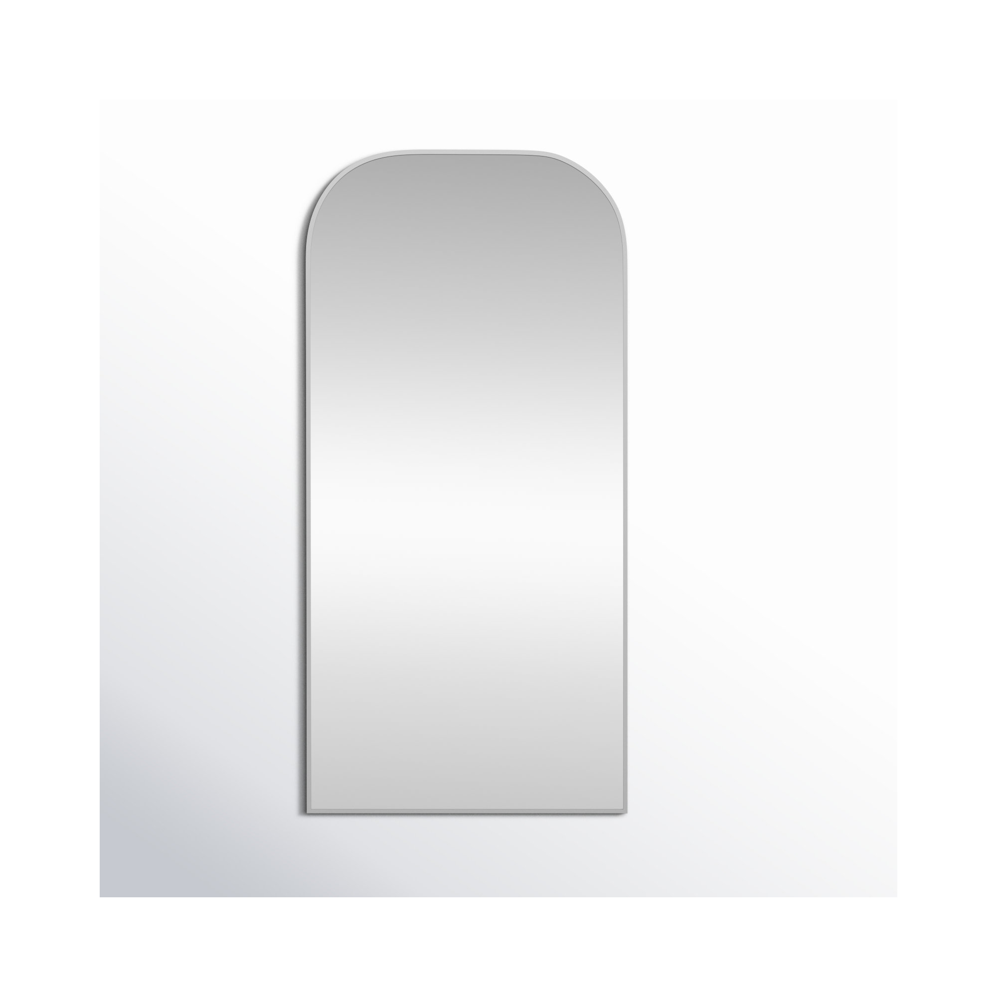Sabine Metal Wide Arch Wall Mirror, Silver, 66" x 28"