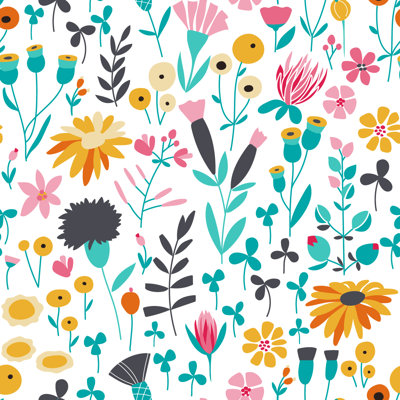 Rouleau de papier peint L 18,75 pi x l 25 po Spring Flowers