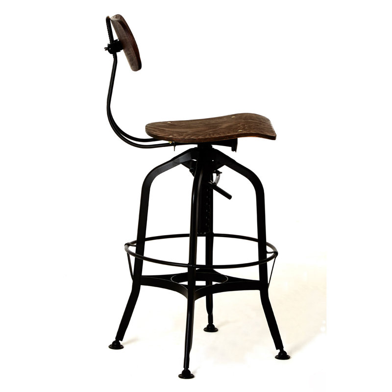 Shawmut Adjustable Height Counter Stool with Metal Frame