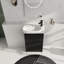 Meuble-lavabo simple autoportant de 23 po avec comptoir en céramique-580733577