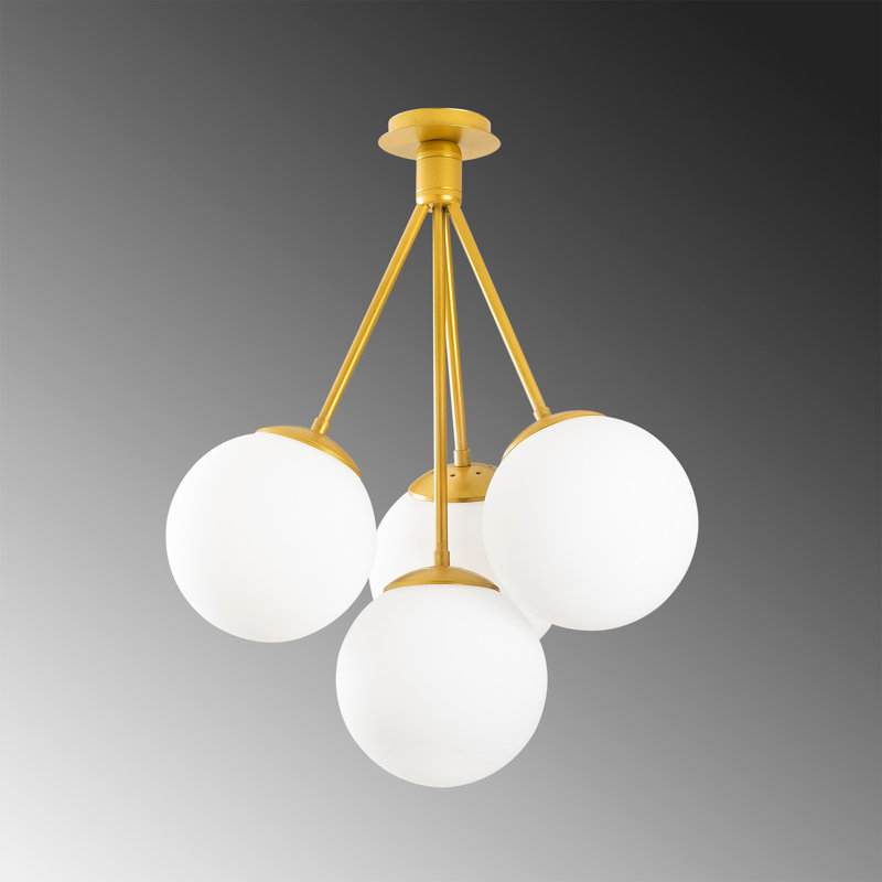 Luminaire suspendu en forme de globe à 4 lumières Mirari