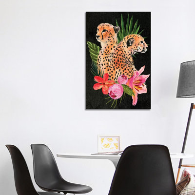 Cheetah Bouquet I 1 Piece Wrapped Canvas Wall Art