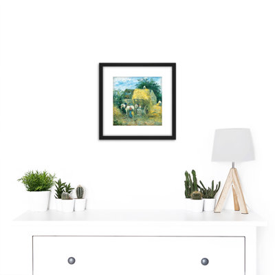 Pissarro the Hay Cart Montfoucault by Camille Pissarro - 1 Piece Single Picture Frame Painting