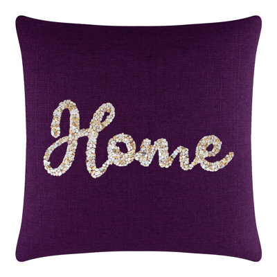 Sparkles Home Shell Home Throw Pillow | High-Quality Seashells | Nautical Design | Machine Washable