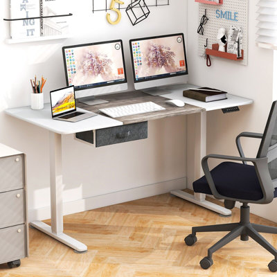 Electric Standing Desk Sit To Stand Table Height Adjustable Computer Workstation