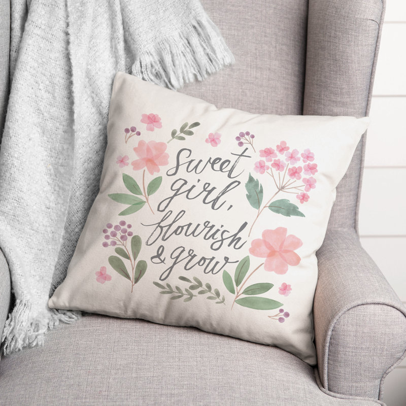 Housse et insert de coussin carré Flourish and Grow