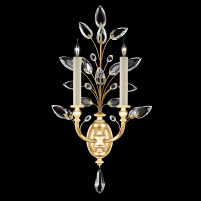 Crystal Laurel Candle Wall Light