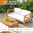 Gracie Oaks 5 Pcs Outdoor Conversation Furniture Set With 3 Chairs 1 Ottoman 1 Coffee Table