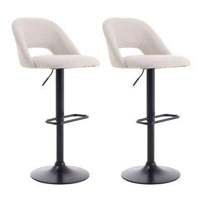 Galina Upholstered Adjustable Height Bar Stool