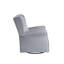 Fauteuil coulissant gris en tissu avec pivot