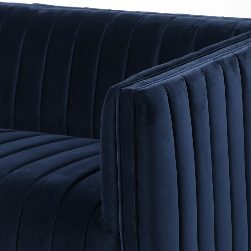 Augustine 97" Sofa, Sapphire Navy, 26.5" H x 88" W x 35" D
