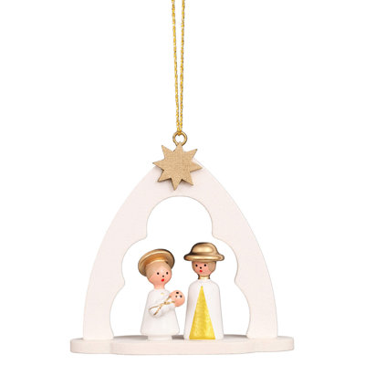 2.75'' Handmade Wood Hanging Figurine Ornament