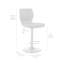 Tabouret de bar pivotant en similicuir à hauteur réglable